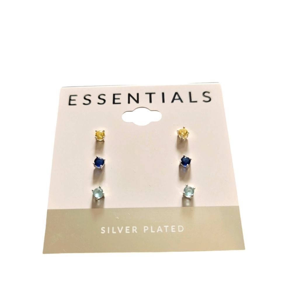 ESSENTIALS - 3 Silver plated Earrings